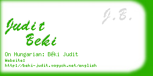 judit beki business card